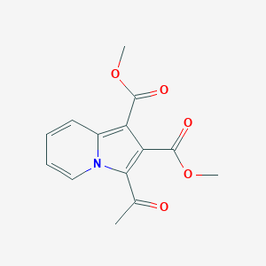 molecular formula C14H13NO5 B12017130 Dimethyl 3-acetyl-1,2-indolizinedicarboxylate CAS No. 17281-80-0