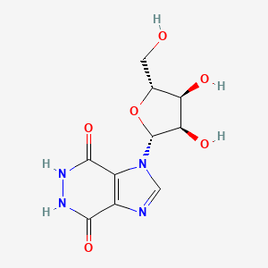 3-[(2R,3R,4S,5R)-3,4-dihydroxy-5-(hydroxymethyl)tetrahydrofuran-2-yl]-5,6-dihydroimidazo[4,5-d]pyridazine-4,7-dione