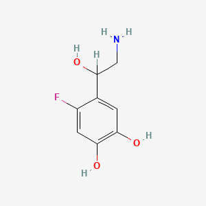 molecular formula C8H10FNO3 B1201722 4-(2-amino-1-hydroxyethyl)-5-fluorobenzene-1,2-diol CAS No. 86820-21-5