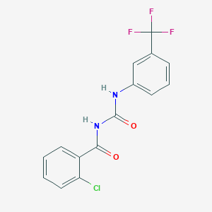 molecular formula C15H10ClF3N2O2 B12017239 N-(2-Chlorobenzoyl)-N'-(3-(trifluoromethyl)phenyl)urea CAS No. 618444-16-9