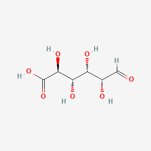 molecular formula C6H10O7 B1201727 (2S,3S,4S,5R)-2,3,4,5-tetrahydroxy-6-oxohexanoic acid CAS No. 576-37-4