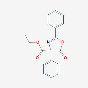 molecular formula C18H15NO4 B120173 Ethyl 5-oxo-2,4-diphenyl-1,3-oxazole-4-carboxylate CAS No. 153397-37-6