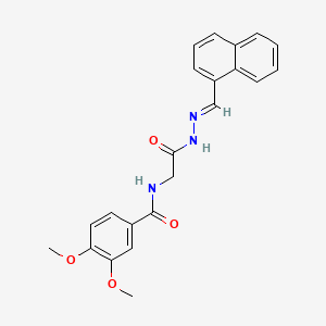 molecular formula C22H21N3O4 B12017433 3,4-Dimethoxy-N-(2-(2-(1-naphthylmethylene)hydrazino)-2-oxoethyl)benzamide CAS No. 339005-10-6