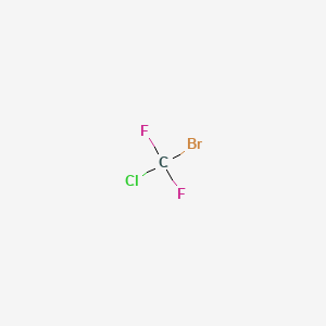 molecular formula CBrClF2 B1201744 Bromochlorodifluoromethane CAS No. 353-59-3