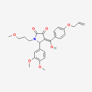 molecular formula C26H29NO7 B12017440 4-[4-(allyloxy)benzoyl]-5-(3,4-dimethoxyphenyl)-3-hydroxy-1-(3-methoxypropyl)-1,5-dihydro-2H-pyrrol-2-one 