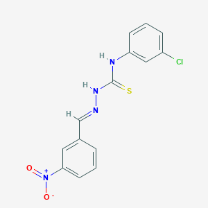 molecular formula C14H11ClN4O2S B12017534 3-nitrobenzaldehyde N-(3-chlorophenyl)thiosemicarbazone CAS No. 765278-31-7