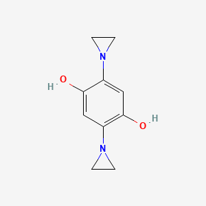 molecular formula C10H12N2O2 B1201772 2,5-Bis(1-aziridinyl)hydroquinone CAS No. 2588-34-3