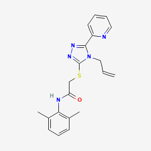 molecular formula C20H21N5OS B12017757 N-(2,6-dimethylphenyl)-2-{[4-(prop-2-en-1-yl)-5-(pyridin-2-yl)-4H-1,2,4-triazol-3-yl]sulfanyl}acetamide CAS No. 618880-37-8