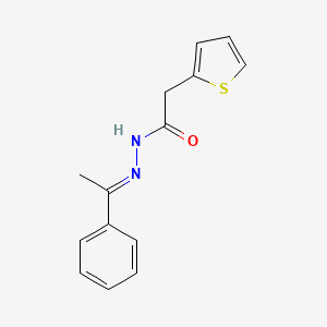 molecular formula C14H14N2OS B12017909 N'-(1-Phenylethylidene)-2-(2-thienyl)acetohydrazide 