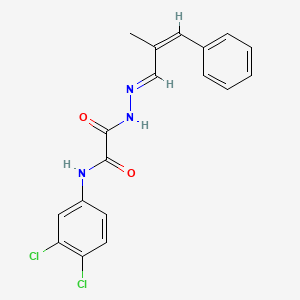 molecular formula C18H15Cl2N3O2 B12017934 N-(3,4-dichlorophenyl)-N'-[(E)-[(Z)-2-methyl-3-phenylprop-2-enylidene]amino]oxamide 
