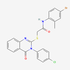 molecular formula C23H17BrClN3O2S B12017944 N-(4-bromo-2-methylphenyl)-2-{[3-(4-chlorophenyl)-4-oxo-3,4-dihydroquinazolin-2-yl]sulfanyl}acetamide 
