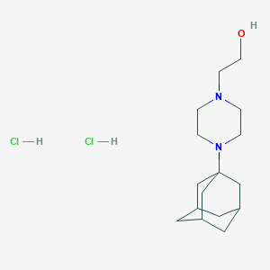molecular formula C16H30Cl2N2O B012018 Piperazineethanol, 4-(1-adamantyl)-, dihydrochloride CAS No. 19984-41-9