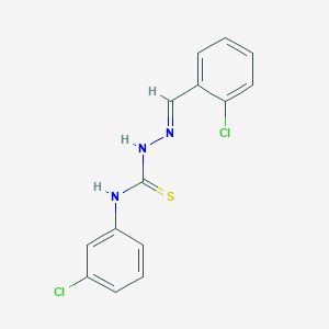 molecular formula C14H11Cl2N3S B12018168 2-chlorobenzaldehyde N-(3-chlorophenyl)thiosemicarbazone CAS No. 769143-93-3