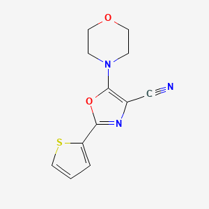 5-(4-Morpholinyl)-2-thiophen-2-yl-4-oxazolecarbonitrile