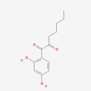 molecular formula C13H16O4 B1201823 1-(2,4-Dihydroxyphenyl)heptane-1,2-dione 