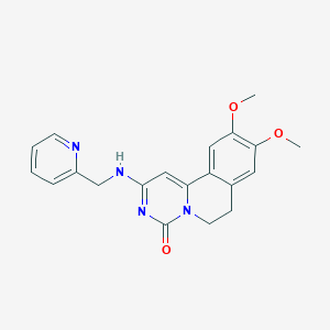 9,10-Dimethoxy-2-(2-pyridinylmethylamino)-6,7-dihydropyrimido[6,1-a]isoquinolin-4-one