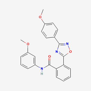 molecular formula C23H19N3O4 B1201829 N-(3-methoxyphenyl)-2-[3-(4-methoxyphenyl)-1,2,4-oxadiazol-5-yl]benzamide 