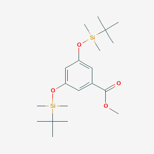 molecular formula C20H36O4Si2 B120183 3,5-Bis(tert-butyldimethylsiloxyl)benzoic Acid Methyl Ester CAS No. 103929-83-5