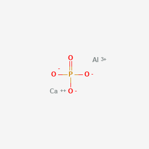 molecular formula AlCaO4P+2 B1201838 Aluminum calcium phosphate CAS No. 34767-10-7