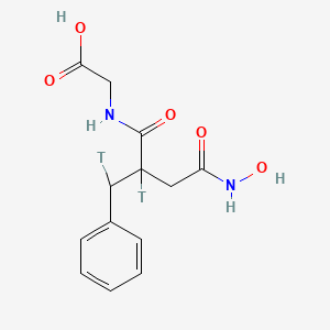 2-[[4-(Hydroxyamino)-4-oxo-2-[phenyl(tritio)methyl]-2-tritiobutanoyl]amino]acetic acid