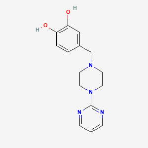 molecular formula C15H18N4O2 B1201852 1-(2-Pyrimidyl)-4-(3,4-dihydroxybenzyl)piperazine CAS No. 50602-50-1