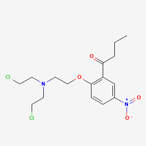 molecular formula C16H22Cl2N2O4 B1201854 N-(2-(2-Butanoyl)-4-nitrophenoxyethyl)-N,N-bis(2-chloroethyl)amine CAS No. 92756-01-9