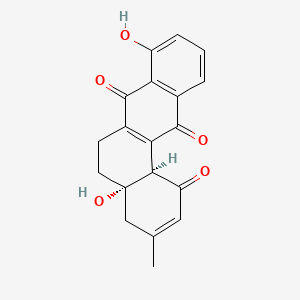 molecular formula C19H16O5 B1201857 cis-(+)-4a,5,6,12b-Tetrahydro-4a,8-dihydroxy-3-methylbenz(a)anthracene-1,7,12(4H)-trione CAS No. 114687-52-4