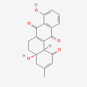 cis-(+)-4a,5,6,12b-Tetrahydro-4a,8-dihydroxy-3-methylbenz(a)anthracene-1,7,12(4H)-trione
