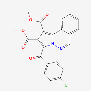 molecular formula C22H15ClN2O5 B12018596 Dimethyl 3-(4-chlorobenzoyl)pyrrolo[2,1-a]phthalazine-1,2-dicarboxylate CAS No. 618443-28-0