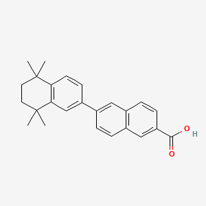 molecular formula C25H26O2 B1201864 6-(1,2,3,4-Tetrahydro-1,1,4,4-tetramethyl-6-naphthyl)-2-naphthalenecarboxylic acid CAS No. 86471-16-1