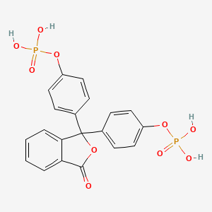 molecular formula C20H16O10P2 B1201871 1(3H)-Isobenzofuranone, 3,3-bis[4-(phosphonooxy)phenyl]- CAS No. 2090-82-6
