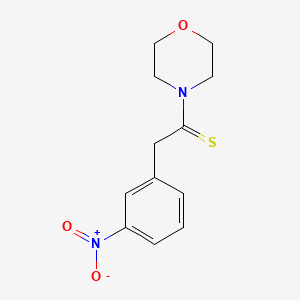 molecular formula C12H14N2O3S B12018755 1-(Morpholin-4-yl)-2-(3-nitrophenyl)ethanethione CAS No. 67098-31-1