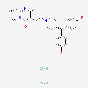 molecular formula C29H29Cl2F2N3O B1201880 3-(2-(4-(Bis(4-fluorophenyl)methylene)piperidin-1-yl)ethyl)-2-methyl-4H-pyrido[1,2-a]pyrimidin-4-one dihydrochloride CAS No. 87071-17-8