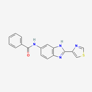 molecular formula C17H12N4OS B1201882 5-Benzamido-2-(4-thiazolyl)benzimidazole CAS No. 27146-34-5