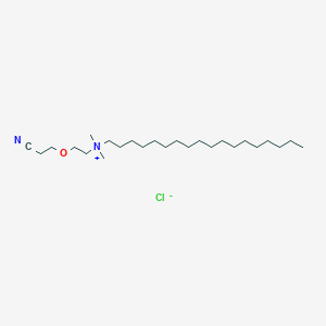 molecular formula C25H51ClN2O B12018914 N-(2-(2-Cyanoethoxy)ethyl)-N,N-dimethyl-1-octadecanaminium chloride CAS No. 144650-75-9