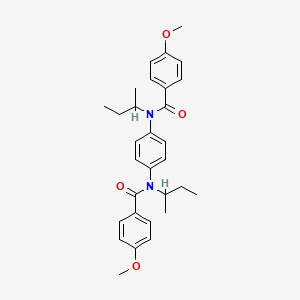 molecular formula C30H36N2O4 B12019099 N-butan-2-yl-N-[4-[butan-2-yl-(4-methoxybenzoyl)amino]phenyl]-4-methoxybenzamide 