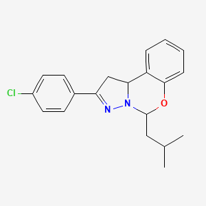 molecular formula C20H21ClN2O B12019101 2-(4-Chlorophenyl)-5-isobutyl-1,10b-dihydropyrazolo[1,5-c][1,3]benzoxazine 