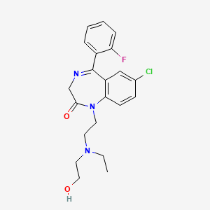 molecular formula C21H23ClFN3O2 B1201915 Hydroxyethylflurazepam CAS No. 67263-28-9