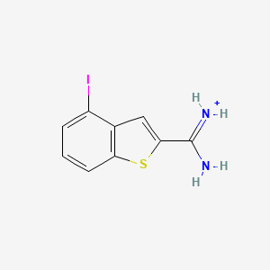 molecular formula C9H8IN2S+ B1201917 4-Iodobenzo[b]thiophene-2-carboxamidine 