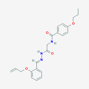 molecular formula C22H25N3O4 B12019268 N-(2-(2-(2-(Allyloxy)benzylidene)hydrazino)-2-oxoethyl)-4-propoxybenzamide CAS No. 767335-41-1