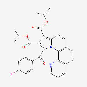 molecular formula C30H25FN2O5 B12019301 Diisopropyl 11-(4-fluorobenzoyl)pyrrolo[1,2-a][1,10]phenanthroline-9,10-dicarboxylate CAS No. 618444-14-7