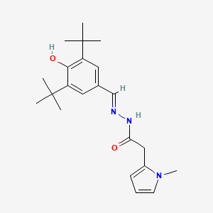 molecular formula C22H31N3O2 B12019394 N'-(3,5-Ditert-BU-4-hydroxybenzylidene)-2-(1-ME-1H-pyrrol-2-YL)acetohydrazide 