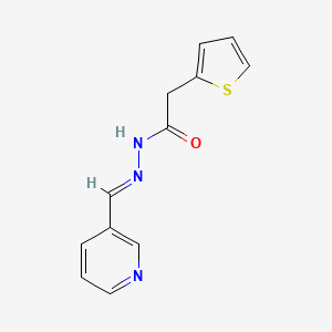 molecular formula C12H11N3OS B12019454 N'-(3-Pyridinylmethylene)-2-(2-thienyl)acetohydrazide 