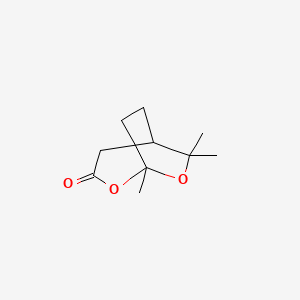 molecular formula C10H16O3 B1201964 1,6,6-Trimethyl-2,7-dioxabicyclo[3.2.2]nonan-3-one 