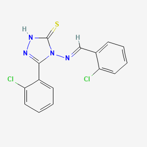 molecular formula C15H10Cl2N4S B12019661 4-((2-Chlorobenzylidene)amino)-5-(2-chlorophenyl)-4H-1,2,4-triazole-3-thiol CAS No. 160284-98-0
