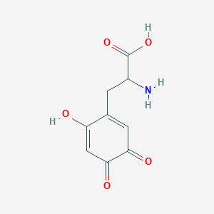 molecular formula C9H9NO5 B1201971 2-Amino-3-(4-hydroxy-3,6-dioxocyclohexa-1,4-dien-1-yl)propanoic acid 