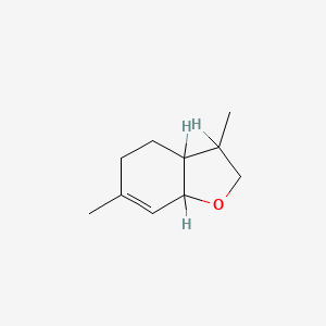 molecular formula C10H16O B1201977 3,6-Dimethyl-2,3,3a,4,5,7a-hexahydro-1-benzofuran 