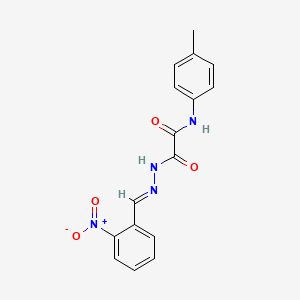molecular formula C16H14N4O4 B12019785 N-(4-Methylphenyl)-2-(2-(2-nitrobenzylidene)hydrazino)-2-oxoacetamide CAS No. 50785-62-1