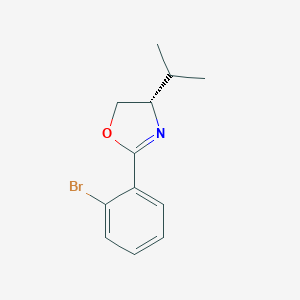 molecular formula C12H14BrNO B120198 (S)-2-(2-Bromophenyl)-4-isopropyl-4,5-dihydrooxazole CAS No. 148836-24-2