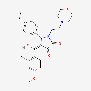 molecular formula C27H32N2O5 B12019893 5-(4-Ethylphenyl)-3-hydroxy-4-(4-methoxy-2-methylbenzoyl)-1-[2-(4-morpholinyl)ethyl]-1,5-dihydro-2H-pyrrol-2-one 